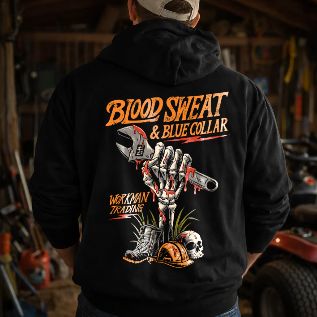 Blood, Sweat & Blue Collar - Hoodie - Image 4